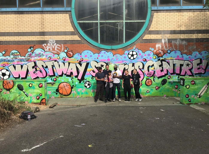 Westway Sports Centre community mural project west London